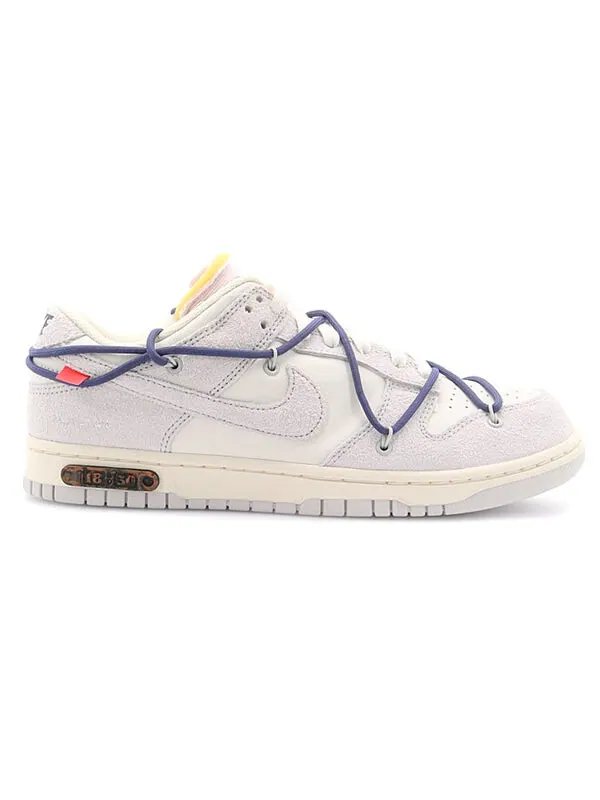 Кроссовки x off white dunk low Nike — изображение 2 из 4, серый/белый