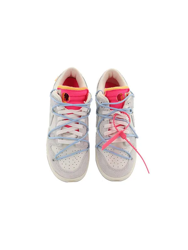 Кроссовки x off white dunk low Nike — изображение 3 из 4, серый/белый