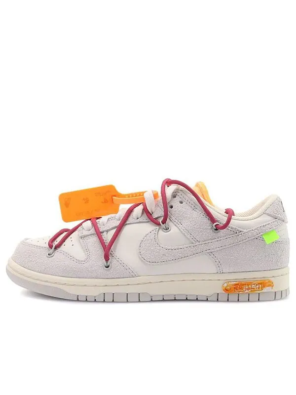Кроссовки x off white dunk low Nike — изображение 1 из 4, серый/белый