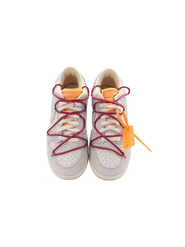 Кроссовки x off white dunk low Nike — изображение 3 из 4, серый/белый