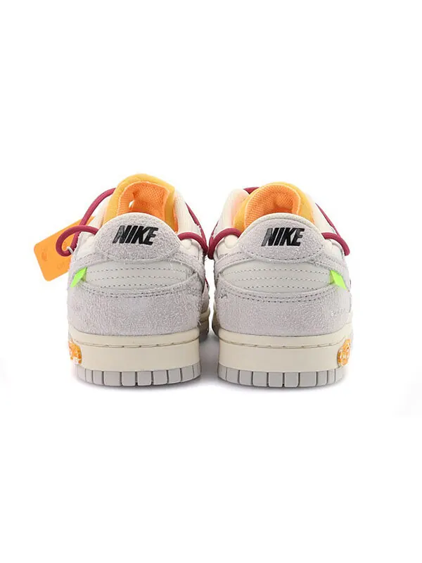 Кроссовки x off white dunk low Nike — изображение 4 из 4, серый/белый