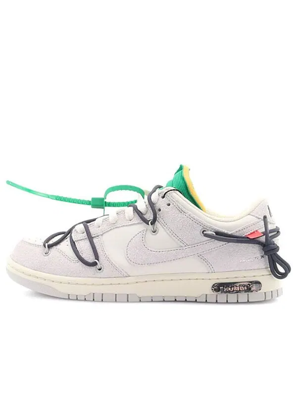 Кроссовки x off white dunk low Nike — изображение 1 из 4, серый/белый