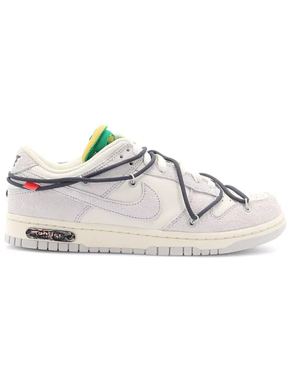 Кроссовки x off white dunk low Nike — изображение 2 из 4, серый/белый