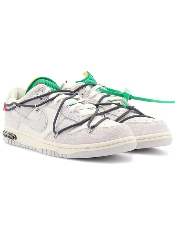 Кроссовки x off white dunk low Nike — изображение 3 из 4, серый/белый