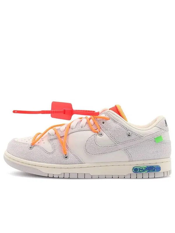Кроссовки x off white dunk low Nike — изображение 1 из 4, серый/белый