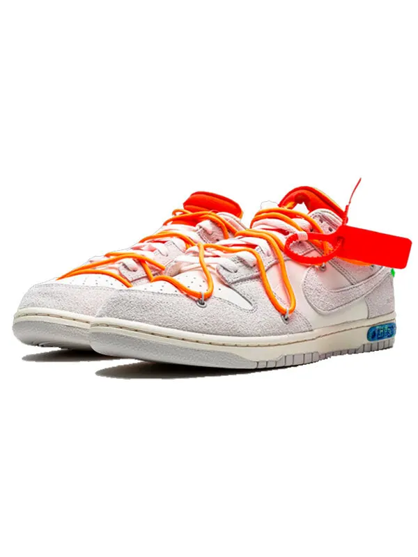 Кроссовки x off white dunk low Nike — изображение 3 из 4, серый/белый