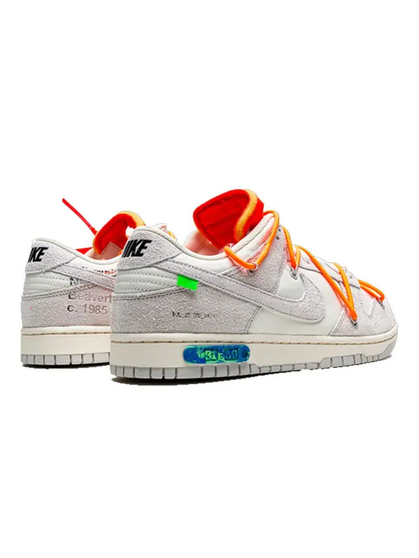 Кроссовки x off white dunk low Nike — изображение 4 из 4, серый/белый
