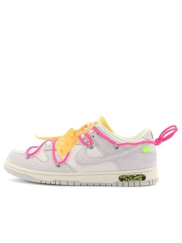 Кроссовки x off white dunk low Nike — изображение 1 из 4, серый/белый