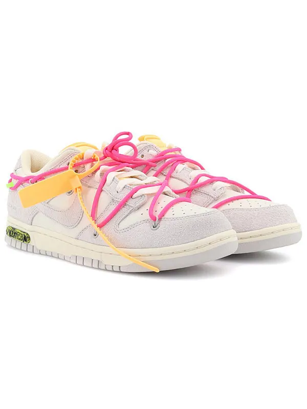 Кроссовки x off white dunk low Nike — изображение 3 из 4, серый/белый