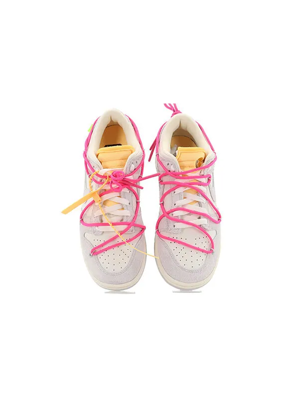 Кроссовки x off white dunk low Nike — изображение 4 из 4, серый/белый