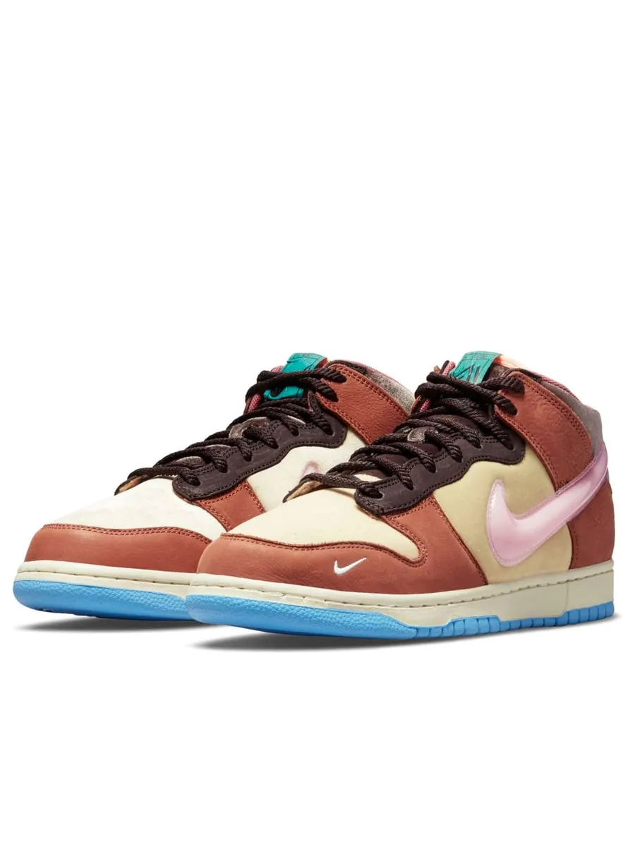 Кроссовки Nike x Social Status Dunk Mid 'Chocolate Milk' — изображение 3 из 6, коричневый