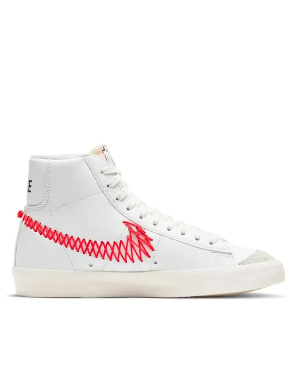 Кроссовки blazer mid '77 'double zig zag-stitched swoosh' Nike — изображение 2 из 4, белый/красный