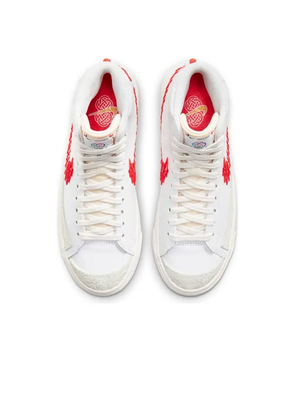 Кроссовки blazer mid '77 'double zig zag-stitched swoosh' Nike — изображение 4 из 4, белый/красный