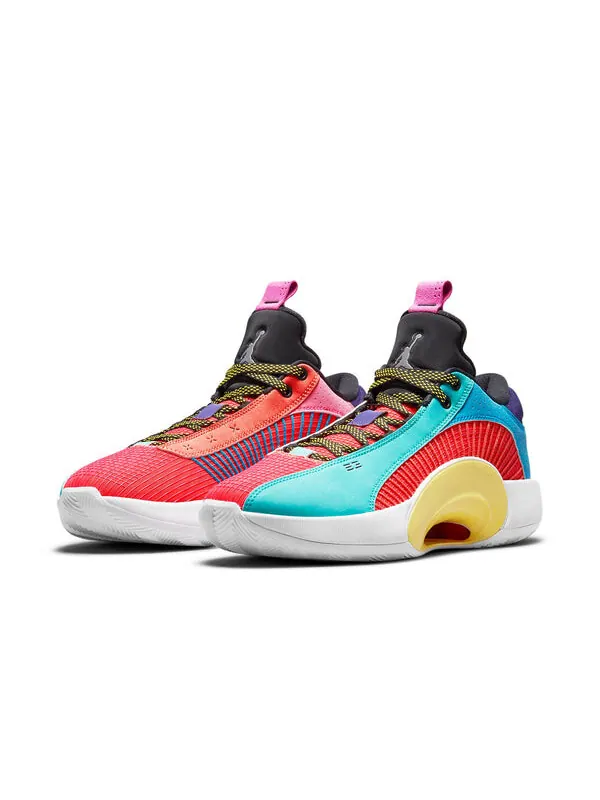 Кроссовки 35 низкие ds pf Air Jordan — изображение 3 из 4, синий/красный/желтый