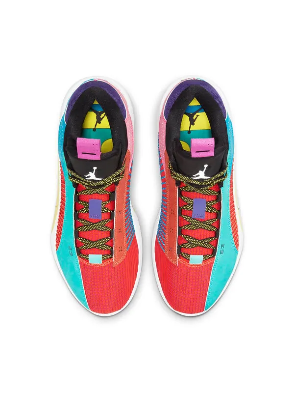 Кроссовки 35 низкие ds pf Air Jordan — изображение 4 из 4, синий/красный/желтый