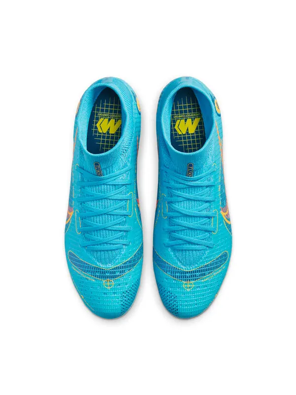 Кроссовки mercurial superfly 8 pro ag Nike — изображение 2 из 4, синий/желтый