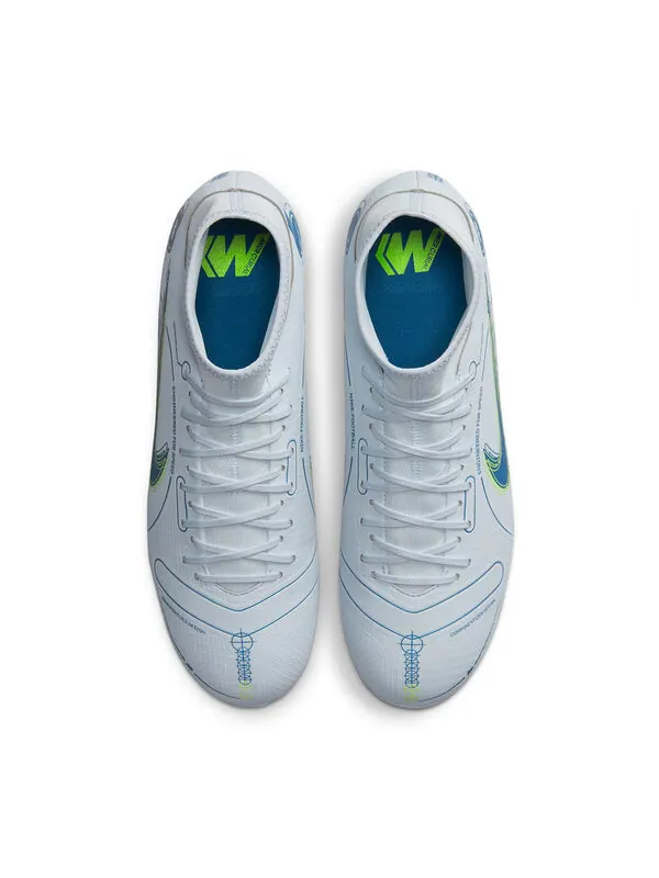 Кроссовки mercurial superfly 8 academy hg 'white blue' Nike — изображение 2 из 4, белый