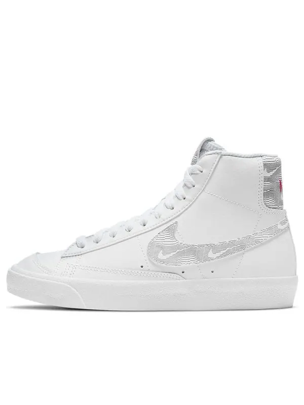 Кроссовки blazer mid '77 'white logo print' Nike — изображение 1 из 4, белый/серебристый