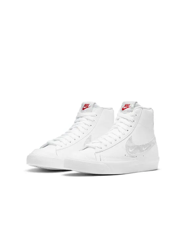 Кроссовки blazer mid '77 'white logo print' Nike — изображение 3 из 4, белый/серебристый