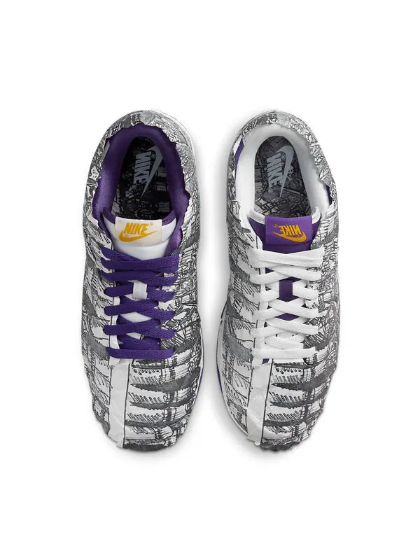 Кроссовки данк лоу Nike — изображение 4 из 4, белый/фиолетовый//черный