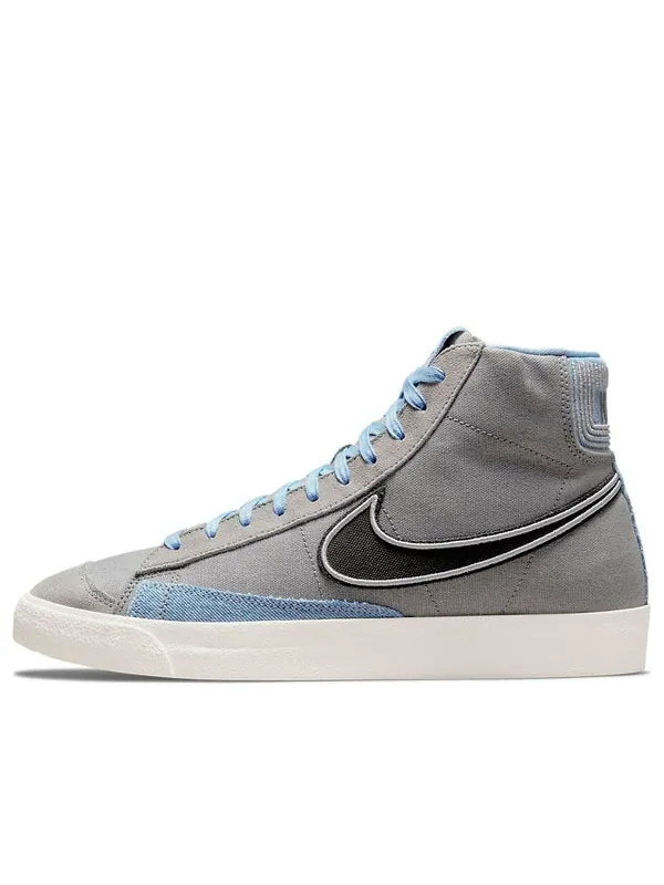 Кроссовки blazer mid '77 vintage 'particle grey denim' Nike — изображение 1 из 4, серый/синий/белый