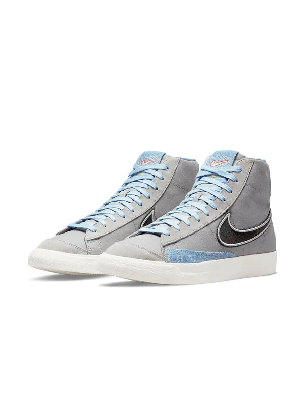 Кроссовки blazer mid '77 vintage 'particle grey denim' Nike — изображение 3 из 4, серый/синий/белый