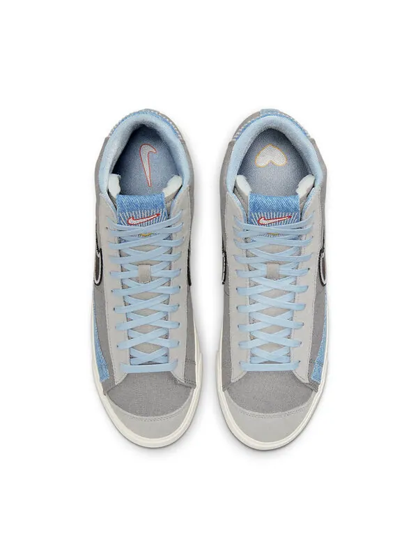 Кроссовки blazer mid '77 vintage 'particle grey denim' Nike — изображение 4 из 4, серый/синий/белый