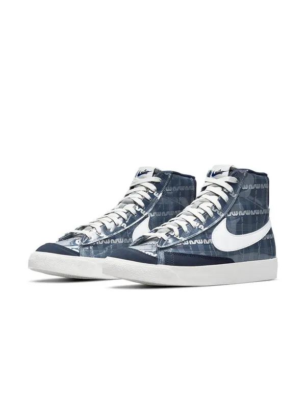 Кроссовки blazer mid '77 'midnight navy' Nike — изображение 3 из 4, синий/белый
