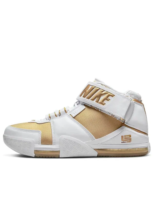 Кроссовки zoom lebron 2 retro 'maccabi' 2022 Nike — изображение 1 из 4, белый/золотистый
