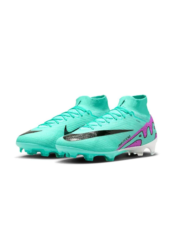 Кроссовки mercurial superfly 9 elite fg high-top 'hyper turquoise' Nike — изображение 4 из 4, черный/белый