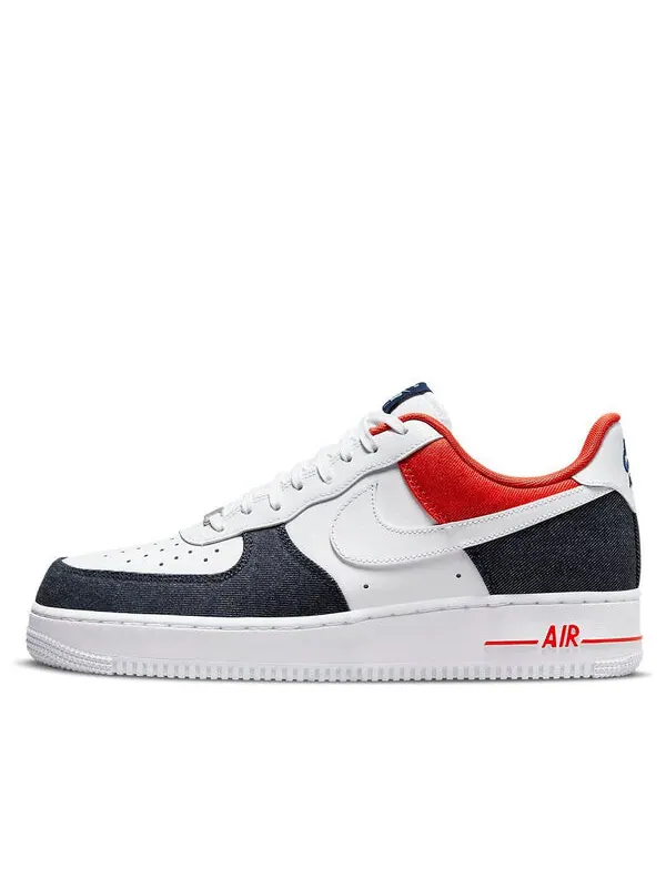 Кроссовки air force 1 '07 lx 'white red denim' Nike — изображение 1 из 4, белый/синий/красный