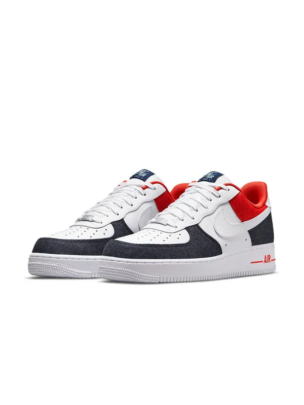 Кроссовки air force 1 '07 lx 'white red denim' Nike — изображение 3 из 4, белый/синий/красный