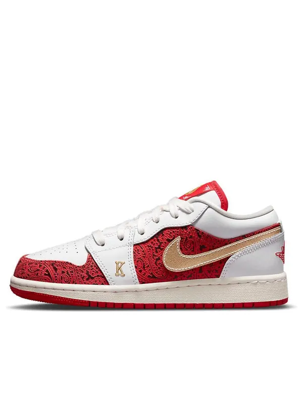 Кроссовки 1 low se Air Jordan — изображение 1 из 4, красный/белый/золотистый
