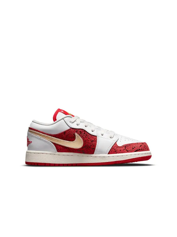 Кроссовки 1 low se Air Jordan — изображение 2 из 4, красный/белый/золотистый