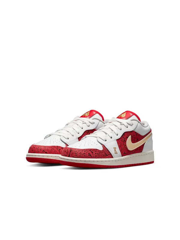 Кроссовки 1 low se Air Jordan — изображение 3 из 4, красный/белый/золотистый
