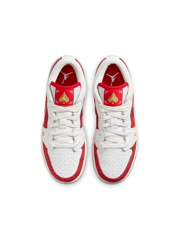 Кроссовки 1 low se Air Jordan — изображение 4 из 4, красный/белый/золотистый