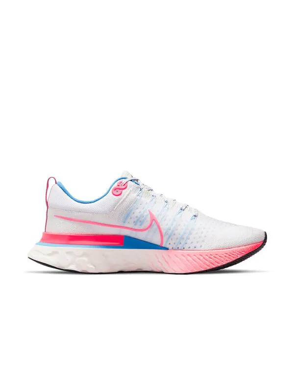 Кроссовки react infinity run flyknit 2 Nike — изображение 2 из 4, белый/розовый/синий
