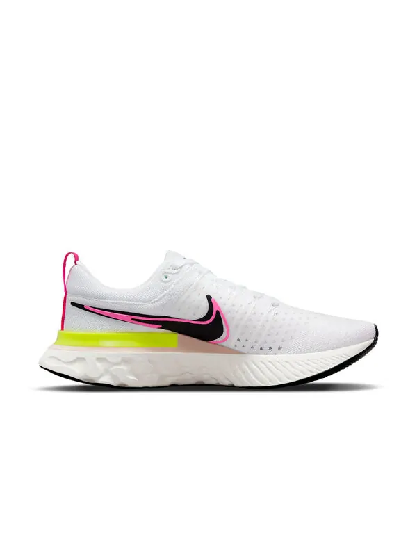 Кроссовки react infinity run flyknit 2 Nike — изображение 2 из 4, белый//розовый/черный