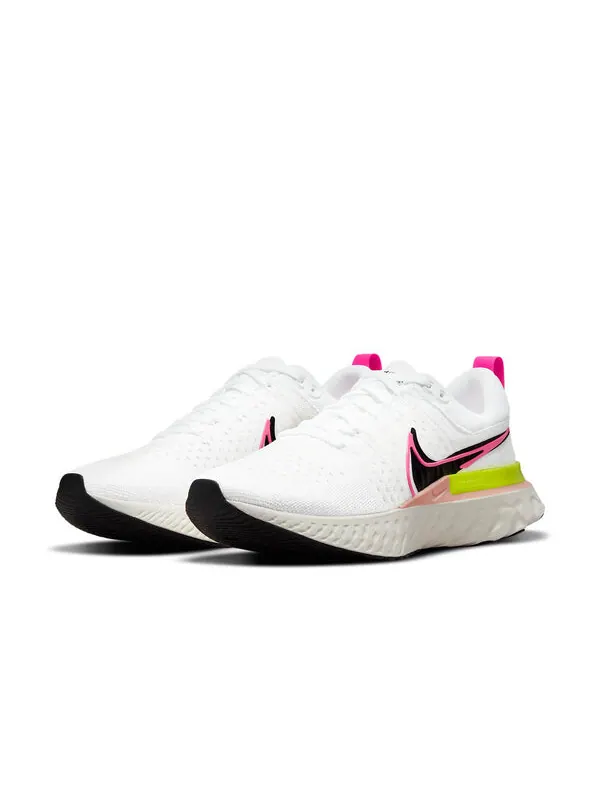 Кроссовки react infinity run flyknit 2 Nike — изображение 3 из 4, белый//розовый/черный