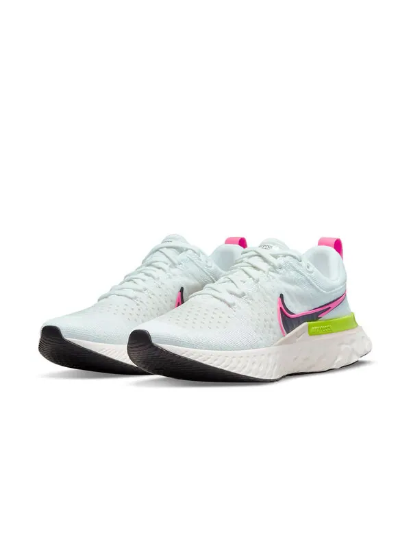 Кроссовки react infinity run flyknit 2 Nike — изображение 3 из 4, белый//розовый/черный