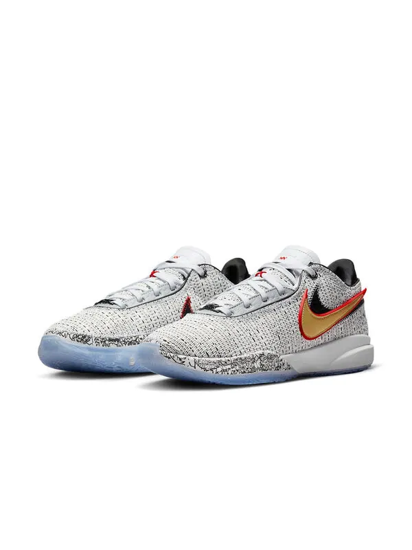 Кроссовки lebron 20 'the debut' Nike — изображение 3 из 4, серый/красный