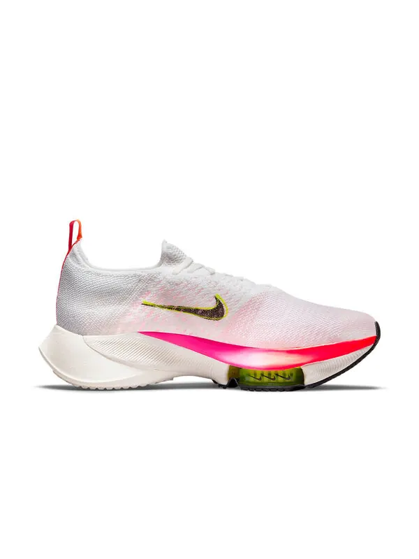 Кроссовки air zoom tempo next% flyknit Nike — изображение 2 из 4, белый//розовый/черный