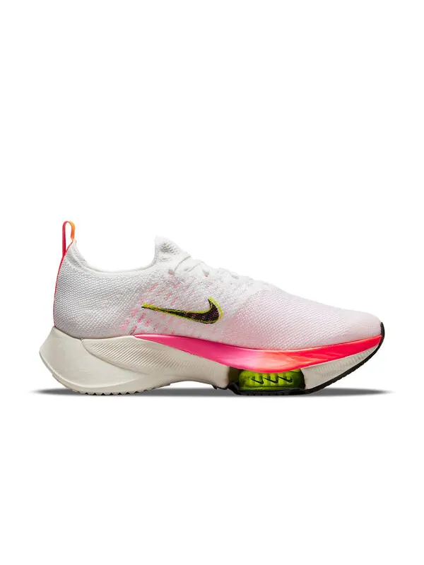 Кроссовки air zoom tempo next% flyknit Nike — изображение 2 из 4, белый//розовый/черный