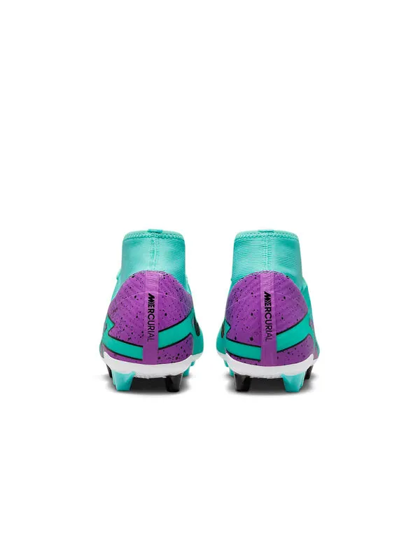 Кроссовки mercurial superfly 9 academy ag Nike — изображение 3 из 4, зеленый/фиолетовый
