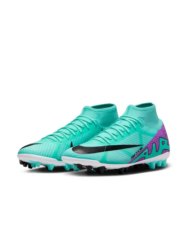 Кроссовки mercurial superfly 9 academy ag Nike — изображение 4 из 4, зеленый/фиолетовый