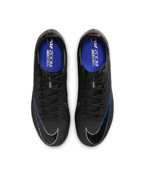Кроссовки mercurial vapor 15 hard-ground soccer cleats 'black hyper royal' Nike — изображение 2 из 4, черный