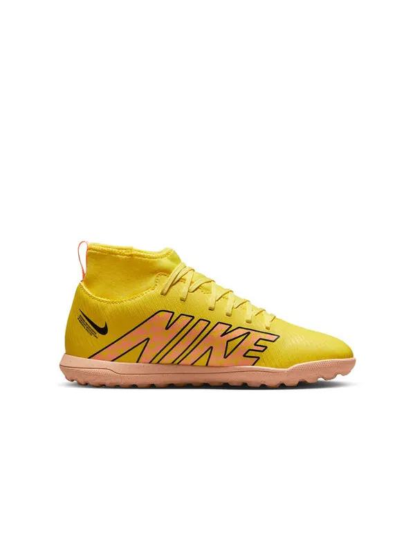 Кроссовки mercurial superfly 9 club tf turf Nike — изображение 2 из 4, желтый/розовый