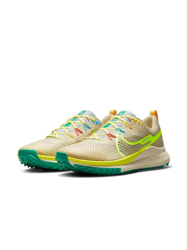 Кроссовки react pegasus trail 4 'team gold volt' Nike — изображение 3 из 4, золотистый/синий/зеленый