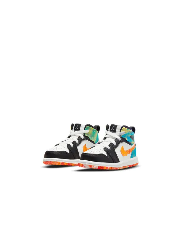 Кроссовки 1 средний размер Air Jordan — изображение 3 из 4, черный/оранжевый//белый