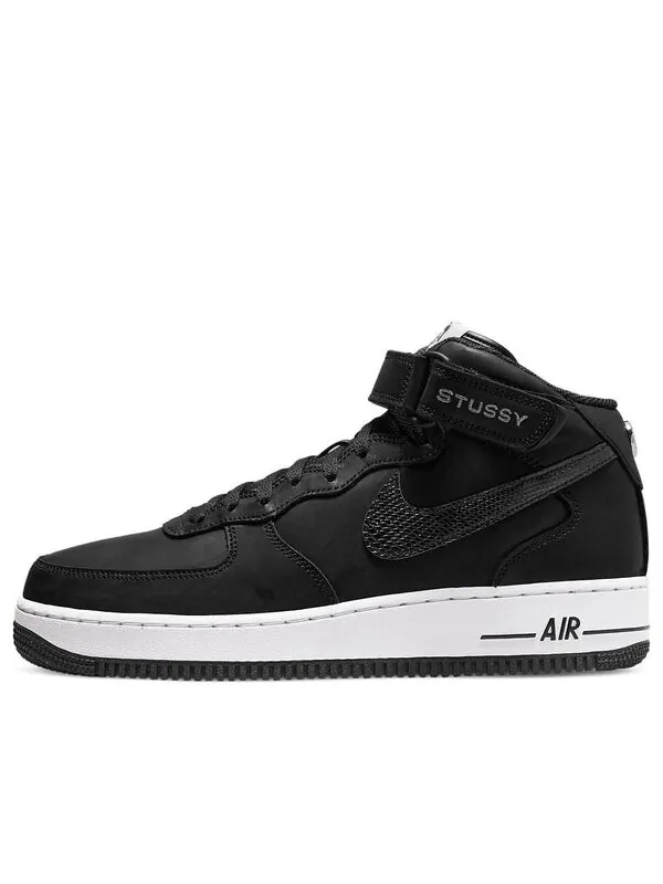 Кроссовки x stussy air force 1 mid Nike — изображение 1 из 4, черный/белый